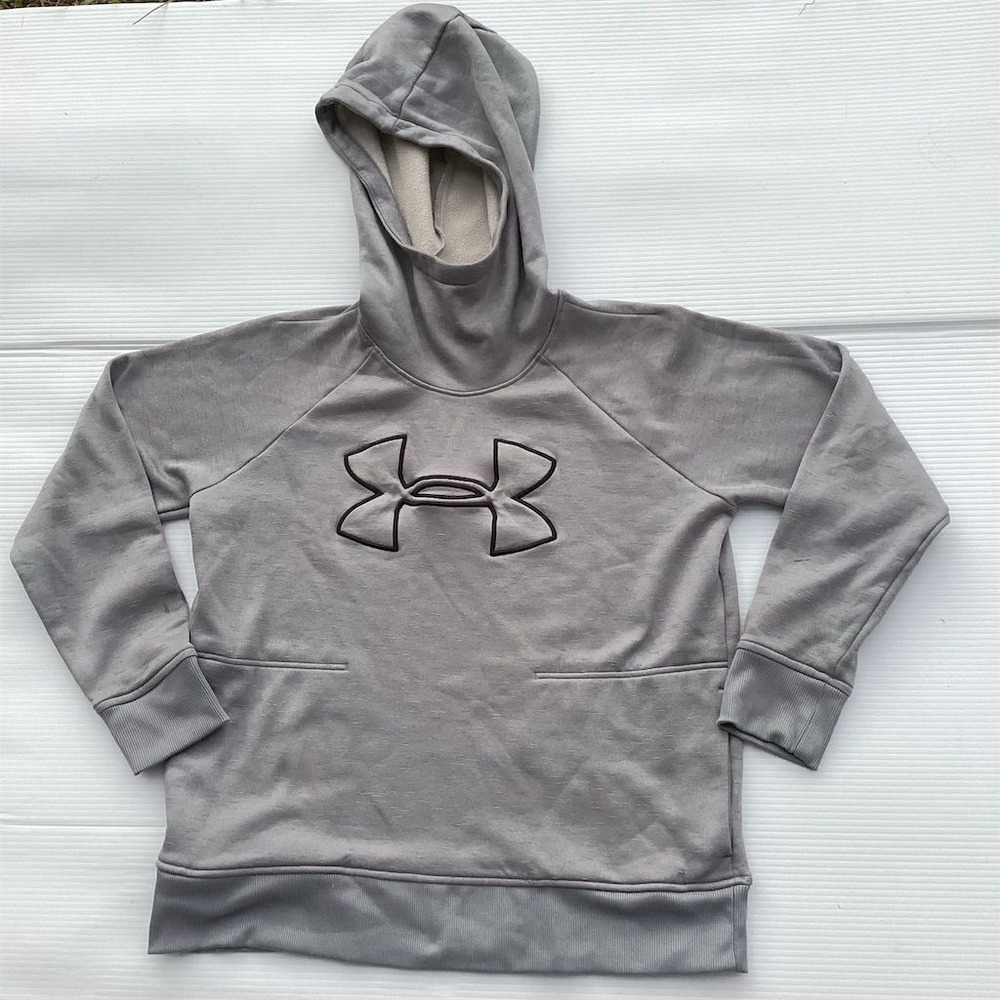 Under Armour Women's ColdGear Fleece‎ Hoodie Gray Large Winter Casual